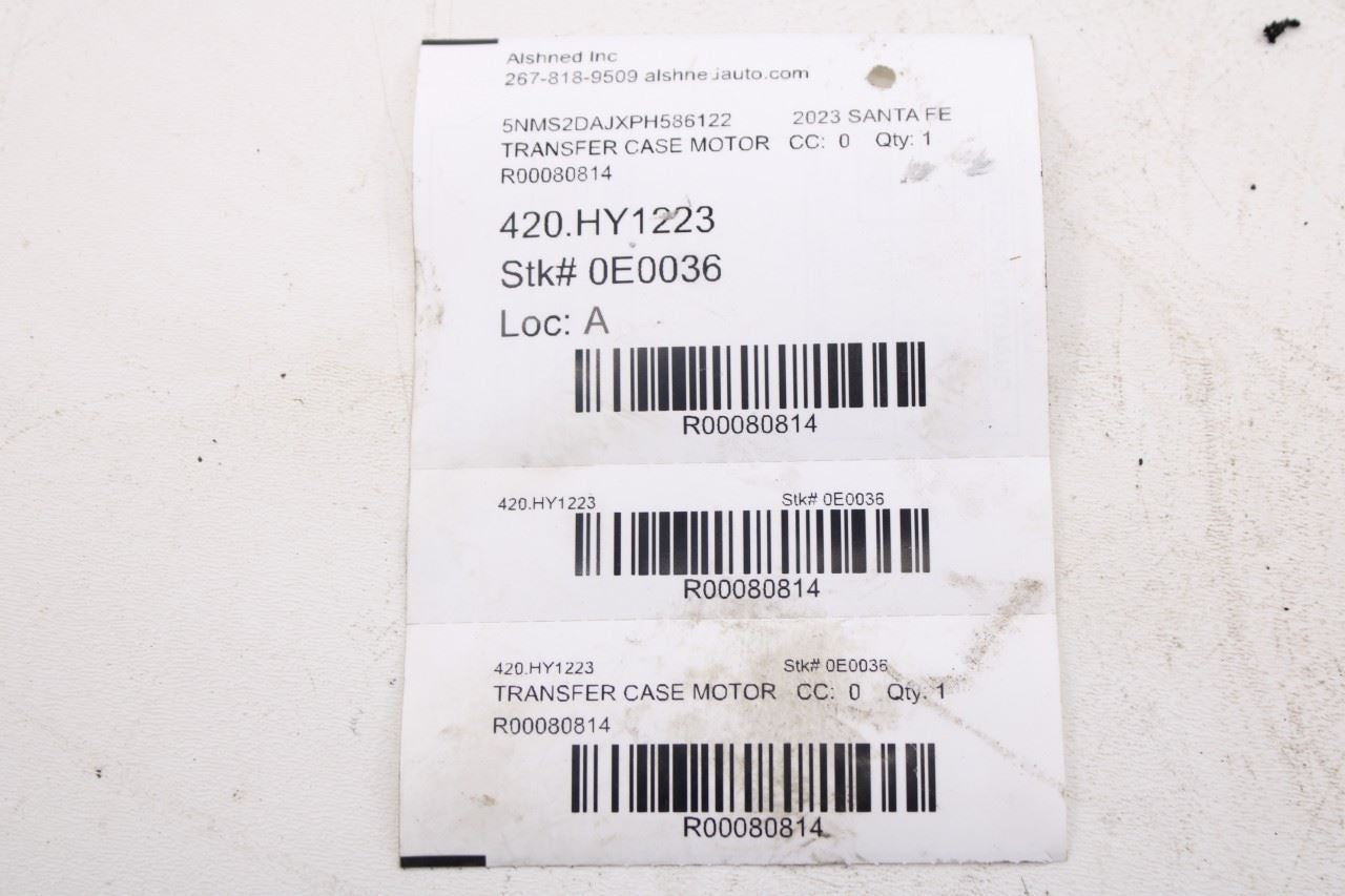 2021-2023 Hyundai Santa Fe SEL 2.5L AWD Transfer Case Naturally Aspirated 22K18