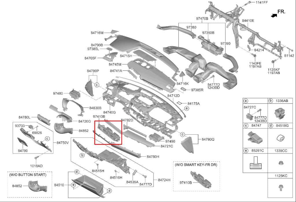 2021-2024 Kia K5 GT-Line Center Dash Air Vent w/ Start Button and Hazard Switch - Alshned Auto Parts