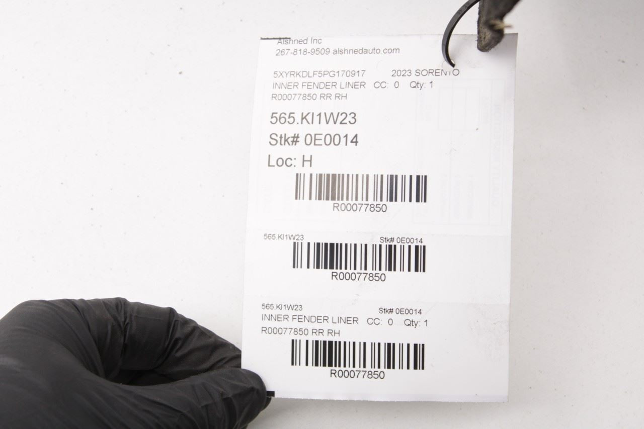 2021-23 Kia Sorento X-Line SX Prestige Rear Right Wheelhouse Liner Splash Shield - Alshned Auto Parts