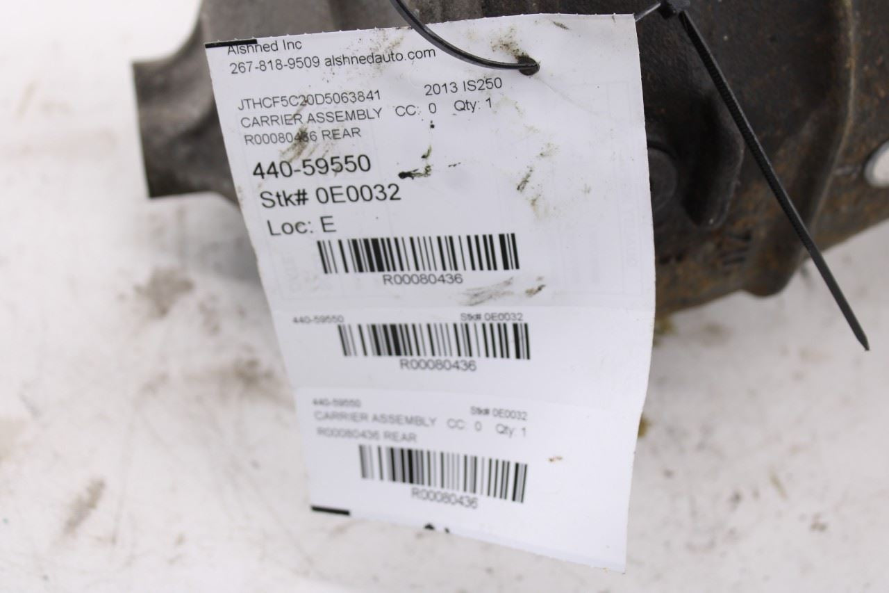 09-15 Lexus IS250 2.5L AWD Rear Axle Differential Carrier 4.10 ratio 41110-30A03 - Alshned Auto Parts