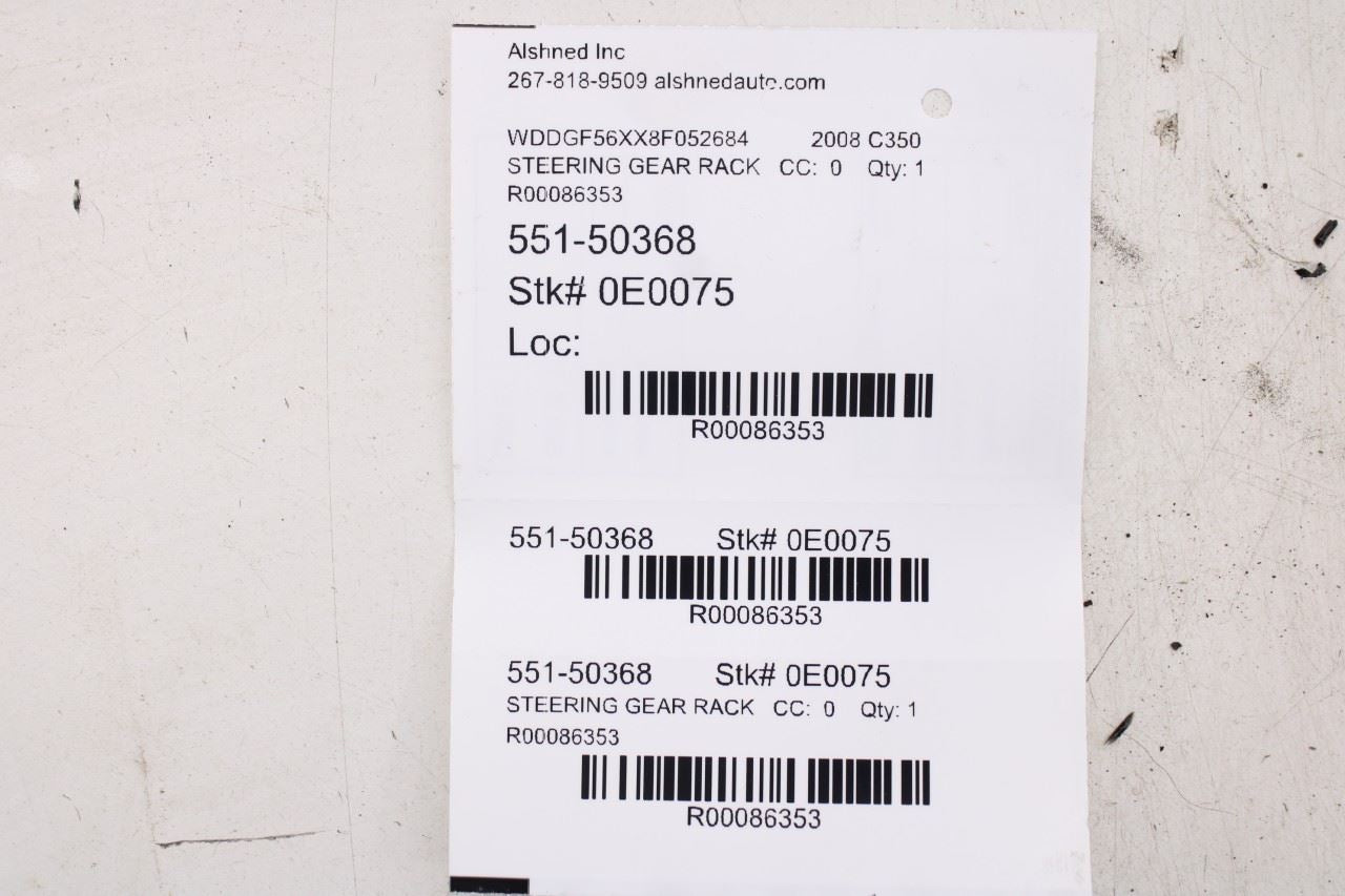 2008-15 Mercedes-Benz C350 Sport Power Steering Gear Rack and Pinion 2044601900 - Alshned Auto Parts