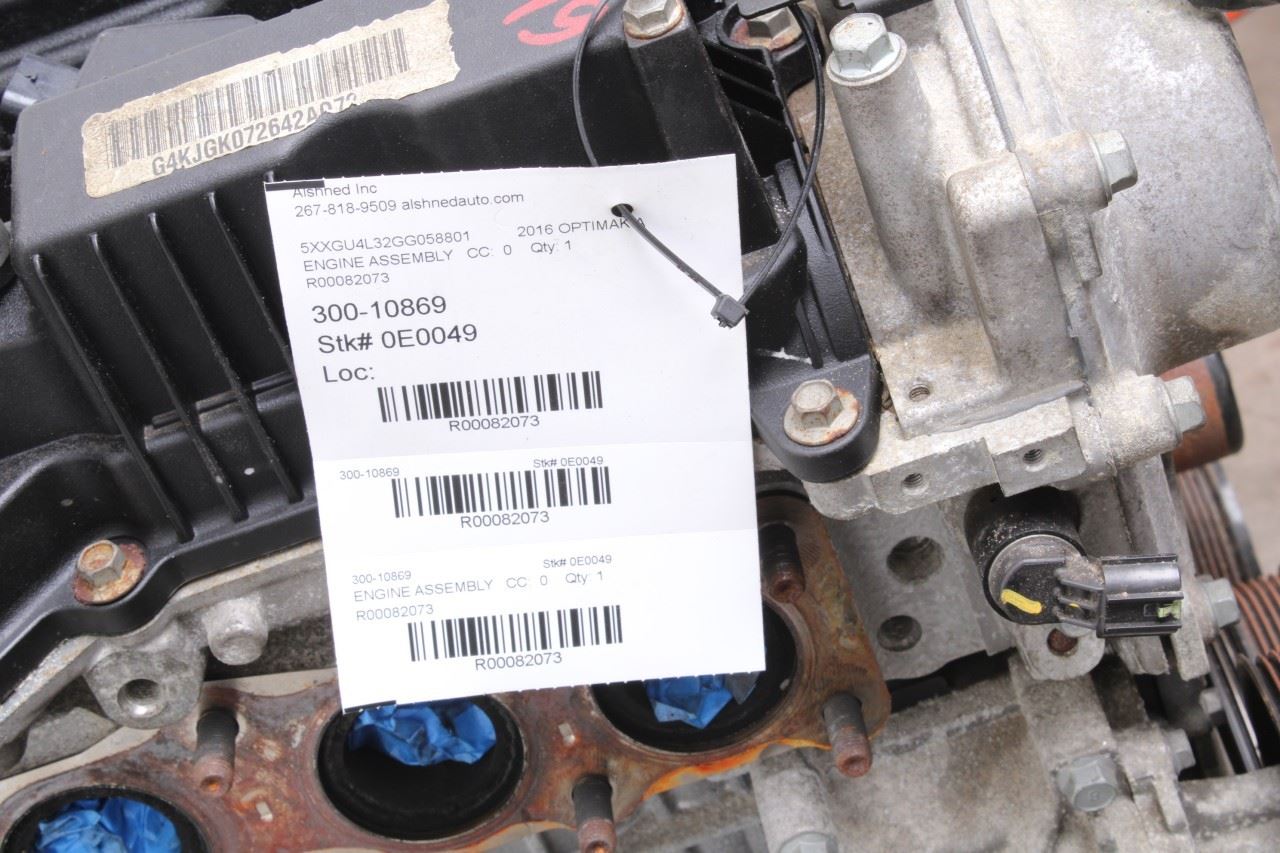 2016-2020 Kia Optima EX 2.4L Engine Motor VIN 3 8th digit 91K 211012GK11 OEM19