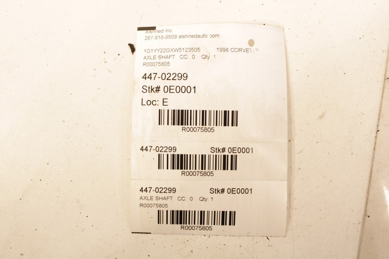 1997-2004 Chevrolet Corvette Rear Right Passenger Side CV Axle Drive Half Shaft - Alshned Auto Parts