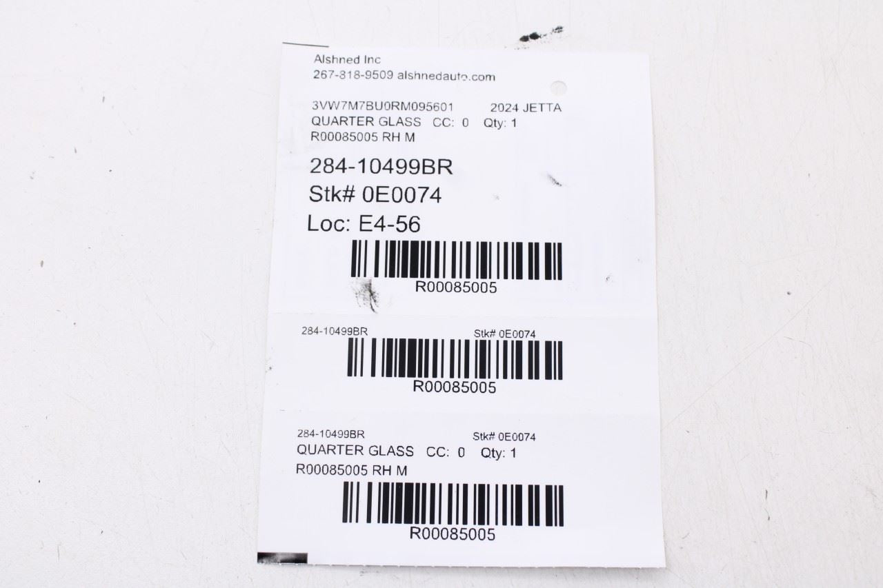 2019-26 Volkswagen Jetta SE Rear Right Quarter Window Glass 17A845042KVNH *ReaD*10