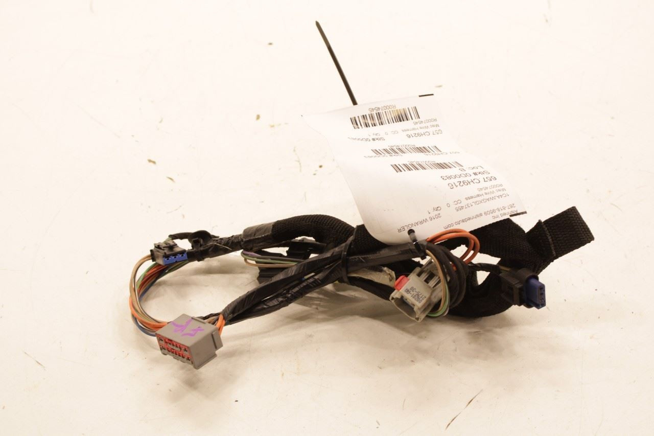 15-17 Jeep Wrangler Sport 2dr Front Right Passenger Door Wire Harness 68244616AA - Alshned Auto Parts