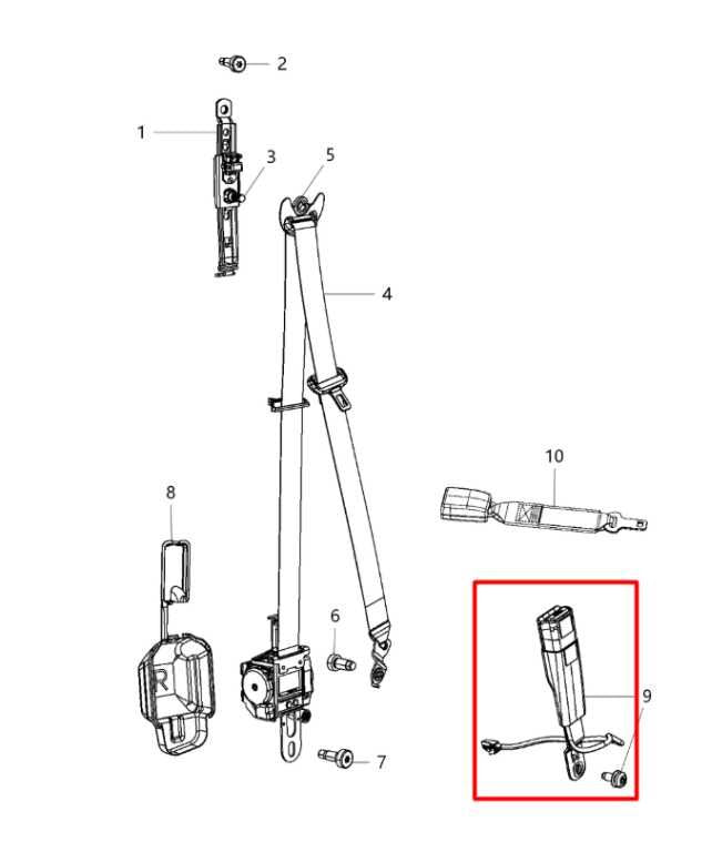 2014-2018 Jeep Grand Cherokee Limited 3.6L 4WD Front Right Side Seat Belt Buckle - Alshned Auto Parts