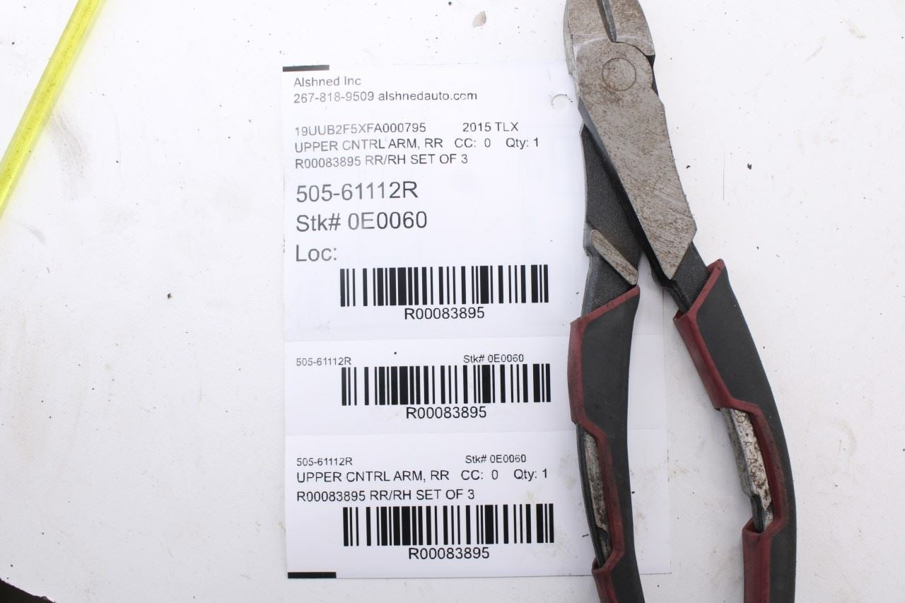 15-20 Acura TLX Tech 3.5L FWD Rear RH Side Upper and Lower Control Arm Set of 314