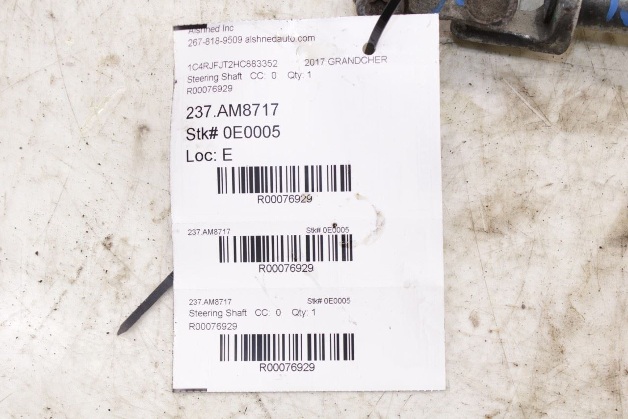 2016-22 Jeep Grand Cherokee Summit 5.7L Steering Column Intermediate Lower Shaft - Alshned Auto Parts