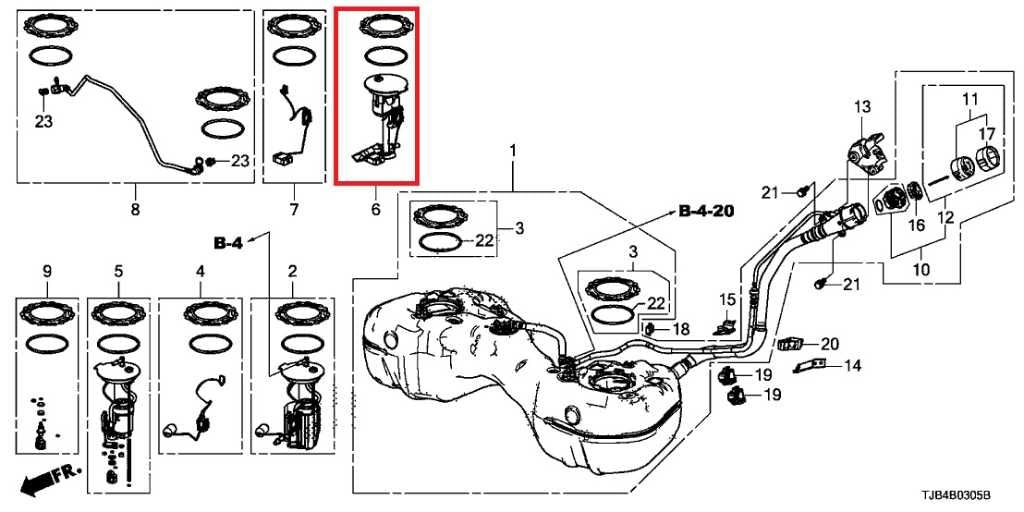 2019-25 Acura RDX SH-AWD 2L In Tank Right Side Fuel Pump Assembly 17049-TJB-A10 - Alshned Auto Parts