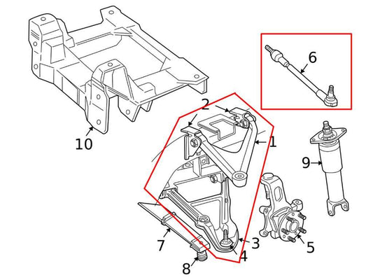 1997-2004 Chevrolet Corvette RWD Rear Suspension Left Side Control Arm Set of 3 - Alshned Auto Parts