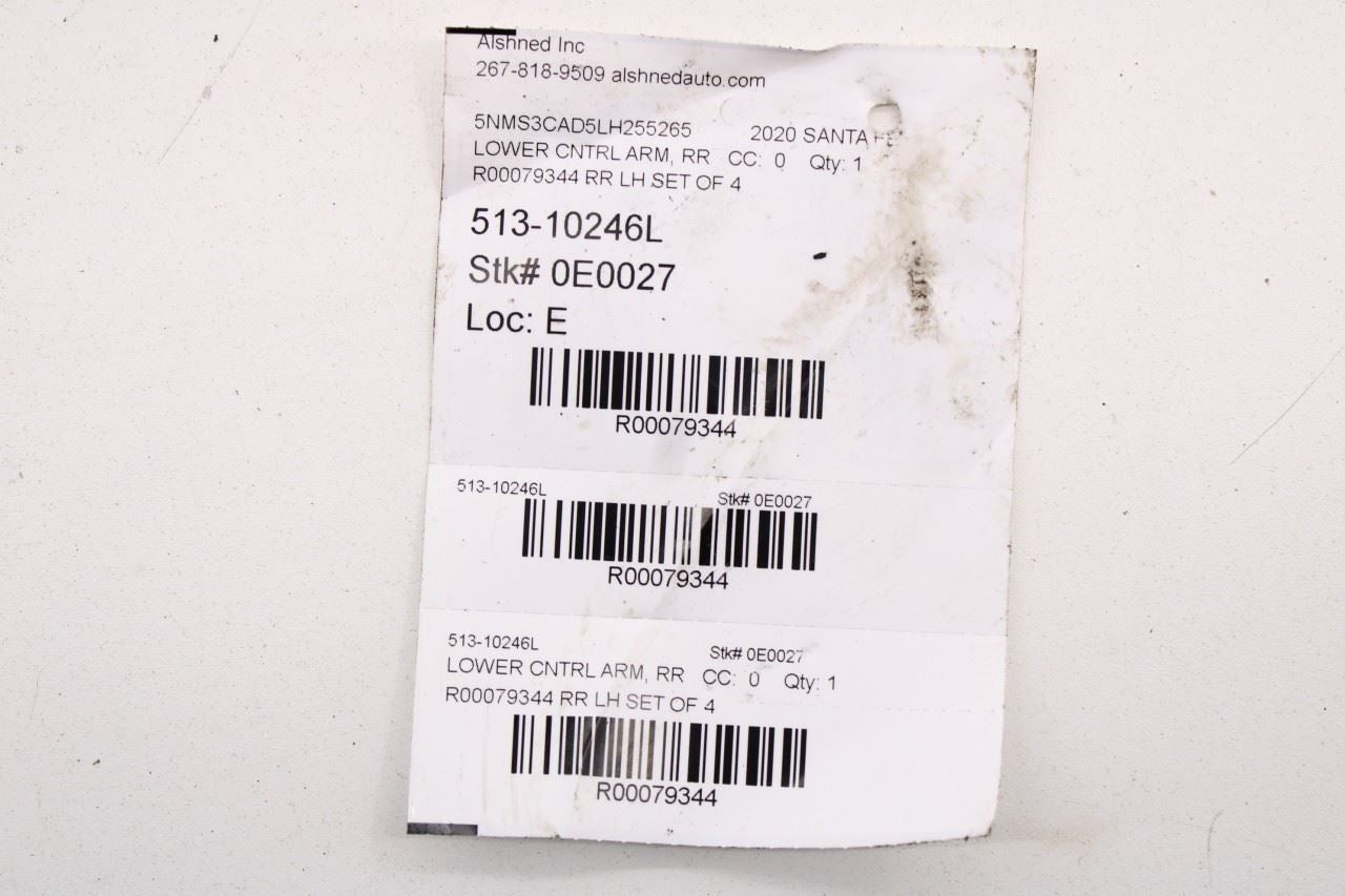 19-20 Hyundai Santa Fe SEL AWD Rear LH Side Lower and Upper Control Arm Set of 4 - Alshned Auto Parts