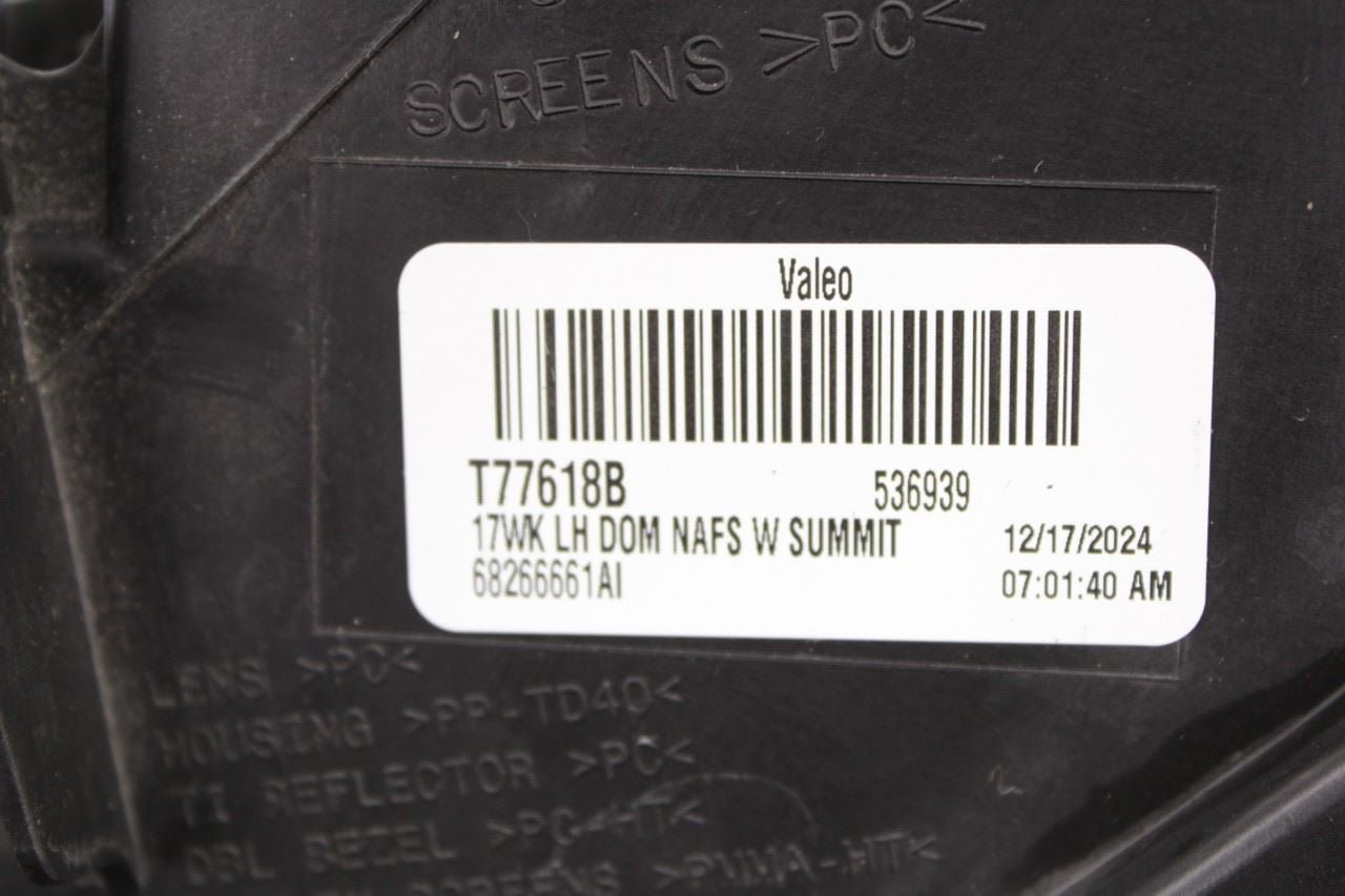 17-18 Jeep Grand Cherokee Summit 4WD Front Left Side Bi-Xenon HID Headlight Lamp - Alshned Auto Parts