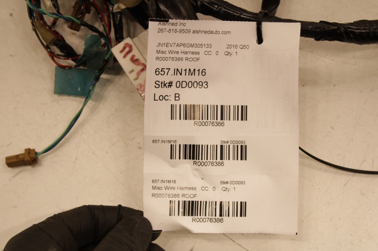 2015-19 Infiniti Q50 Premium Roof Headliner Sunvisor Wiring Harness 24060-4HB3A - Alshned Auto Parts