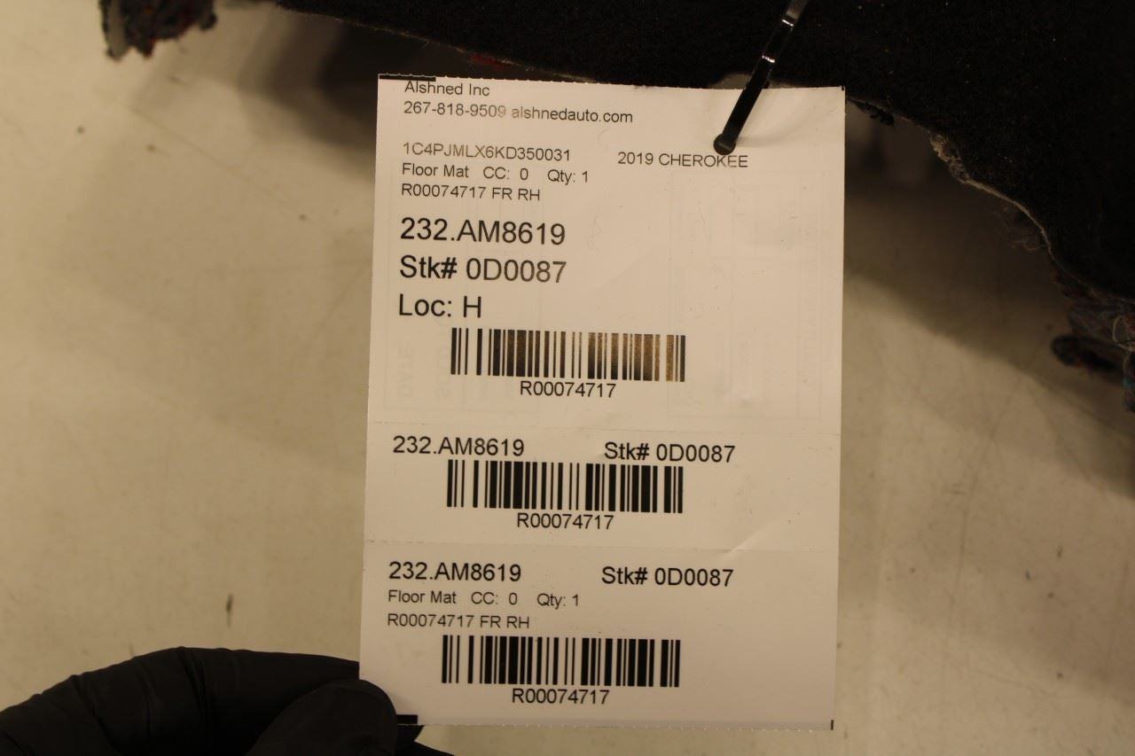 15-21 Jeep Cherokee Latitude Front Right Side Interior Floor Carpet Liner Cover - Alshned Auto Parts