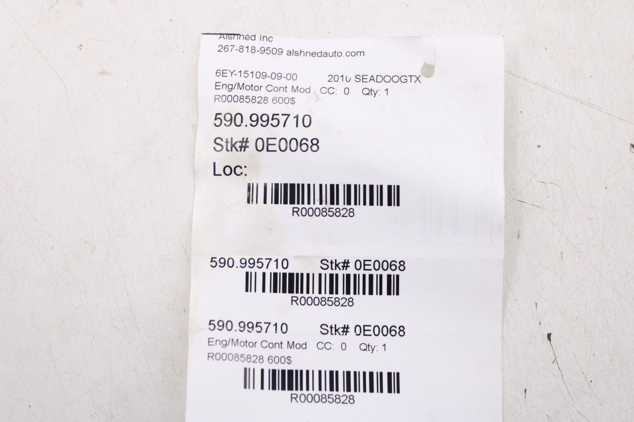 2010-12 SeaDoo BRP GTX IS (215) Engine Computer Control Module ECM and Key Cord - Alshned Auto Parts