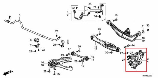 2018-2026 Honda Odyssey Touring Rear Left Side Spindle Knuckle Hub 52215-THR-A01 - Alshned Auto Parts