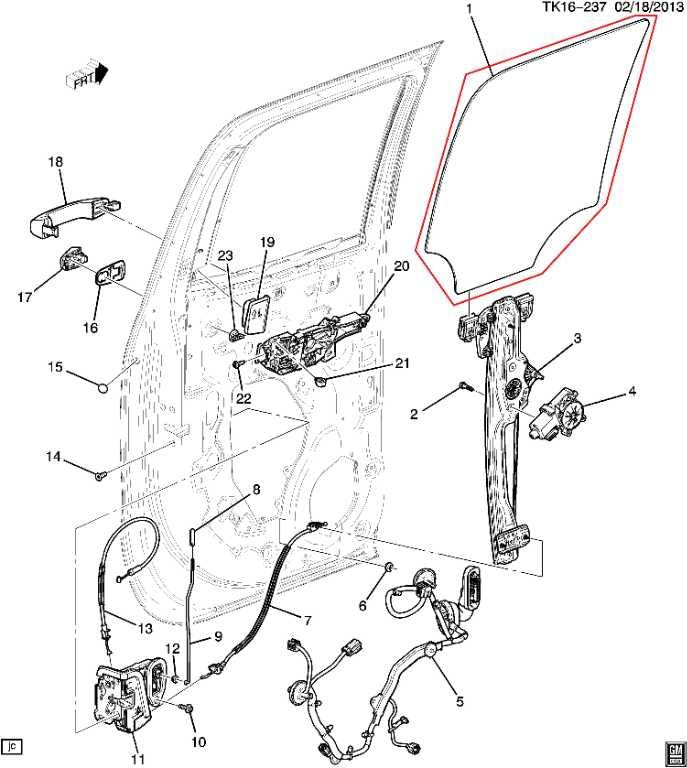 2014-2019 Chevrolet Silverado 1500 Work Truck 2WT Rear Left Door Glass 228393711