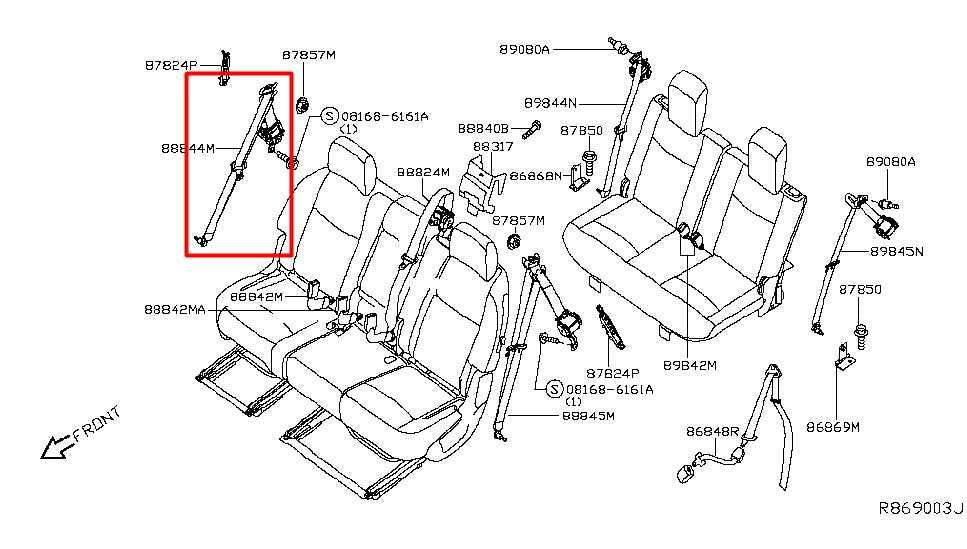 2014-20 Infiniti QX60 3.5L Rear Passenger Right Side 2nd Row Seat Belt Retractor - Alshned Auto Parts