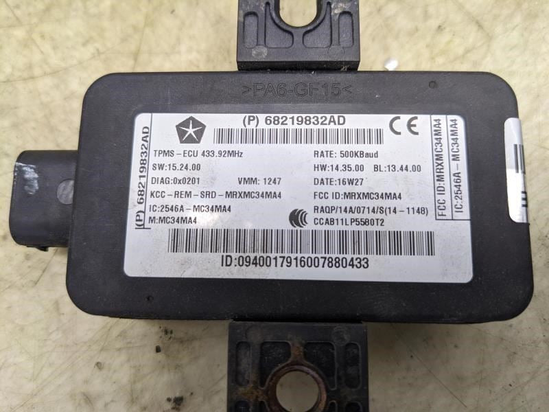 2014-2018 Jeep Wrangler Tire Pressure Monitoring Control Module 68219832AD OEM - Alshned Auto Parts