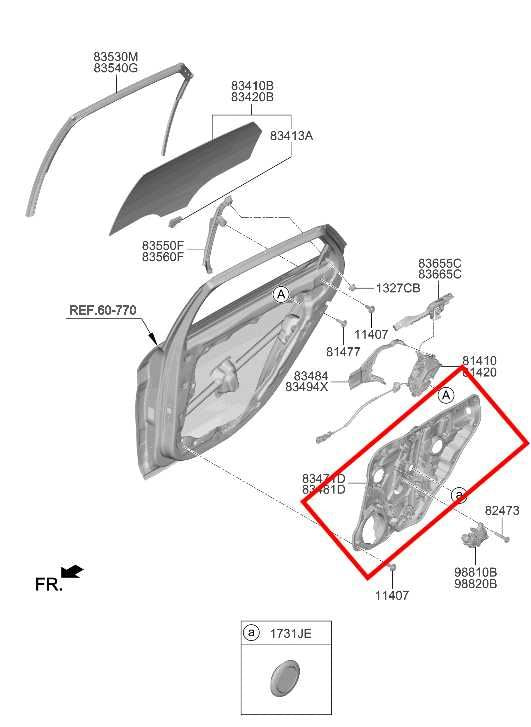 2021-2025 Hyundai Elantra SEL RR RH Door Window Regulator w/ Carrier and Speaker - Alshned Auto Parts