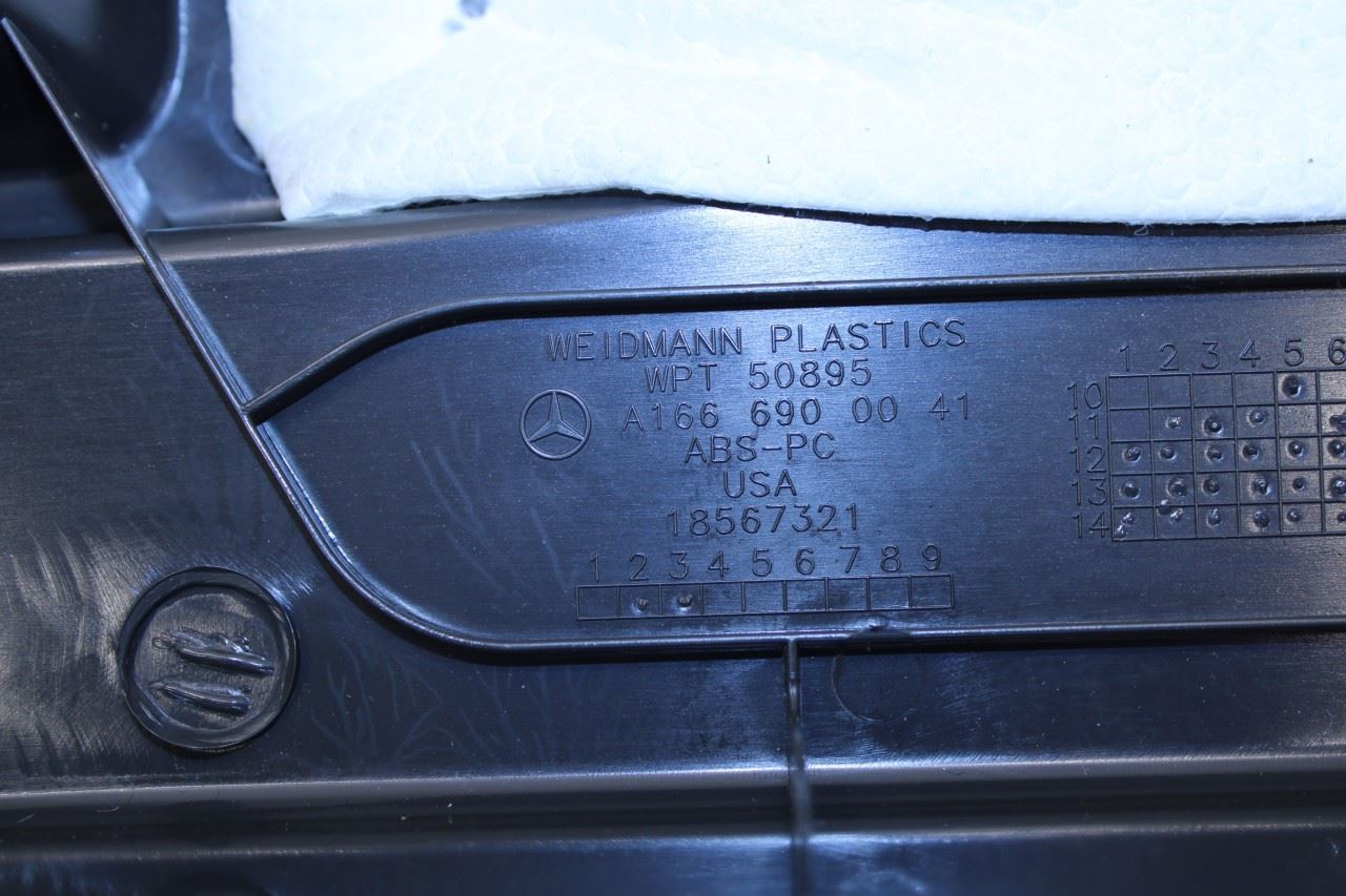 2012-15 Mercedes-Benz ML350 Trunk Sill Scuff Kick Plate Trim Panel 166-690-00-41 - Alshned Auto Parts