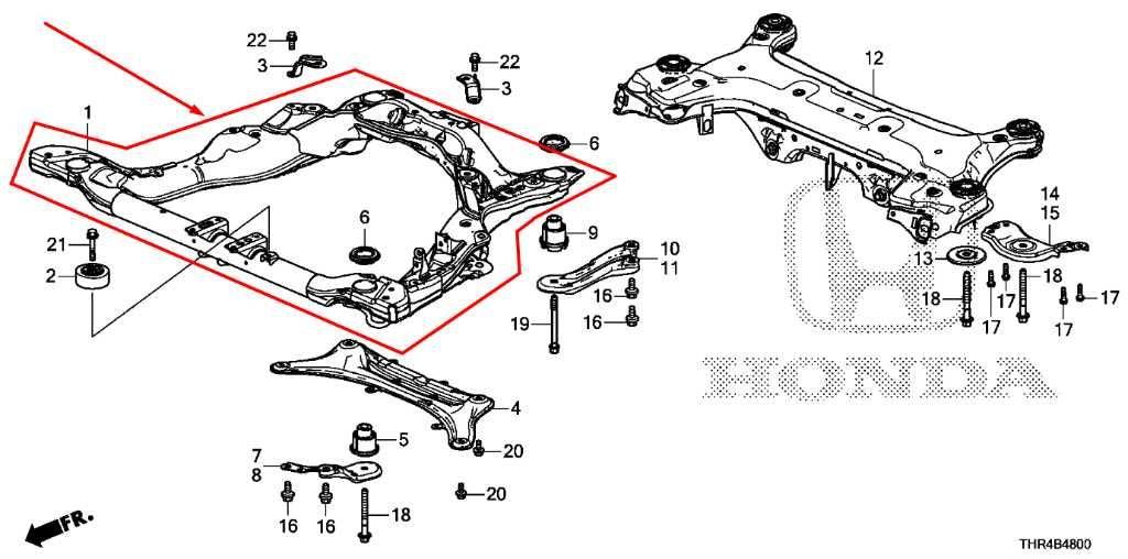 2018-2026 Honda Odyssey Touring FWD Front Crossmember Subframe 50200-THR-A03 OEM - Alshned Auto Parts