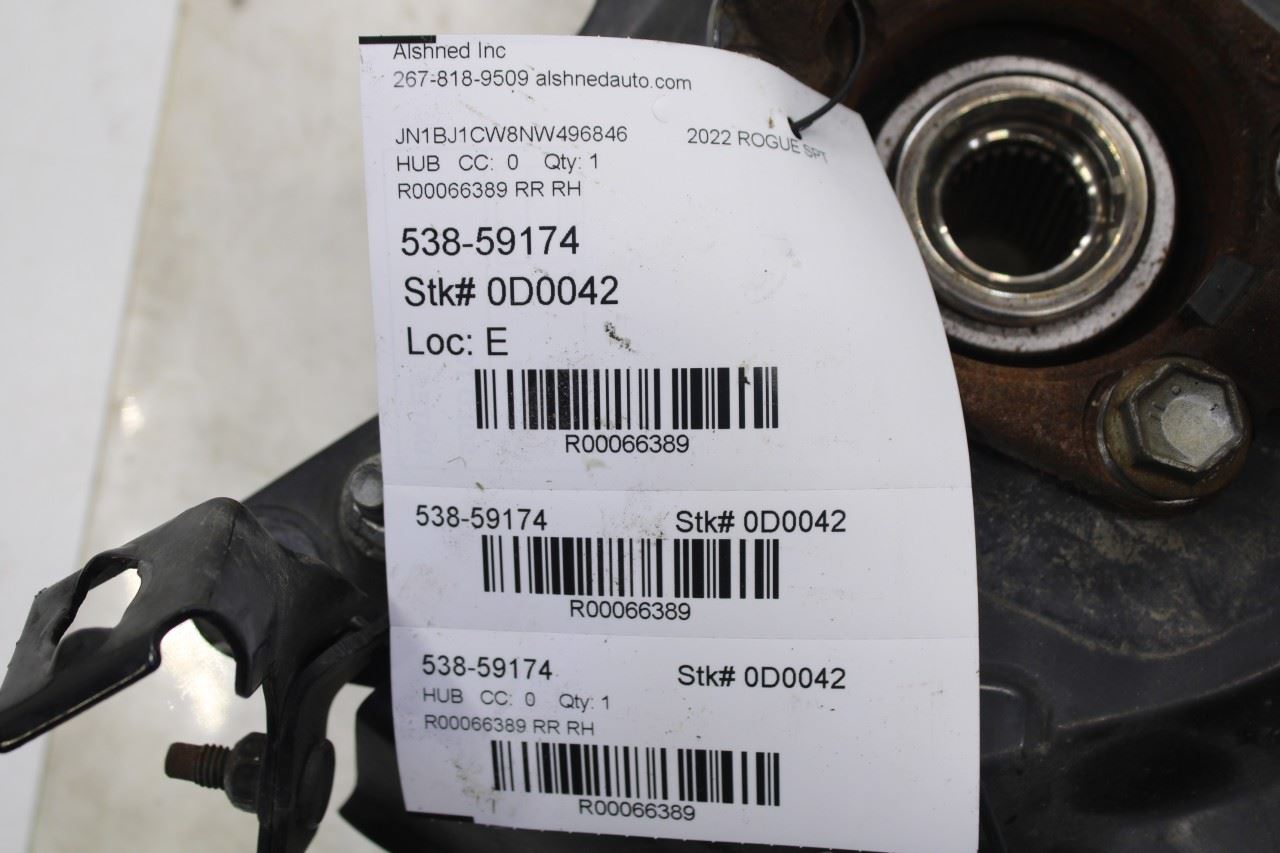 17-22 Nissan Rogue Sport SL AWD Rear Right Side Wheel Hub Bearing w/ Shield - Alshned Auto Parts