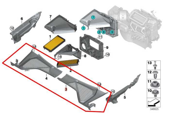 14-18 BMW X5 Front Cowl Windshield Microfilter Housing Cover RH and LH Side Set - Alshned Auto Parts