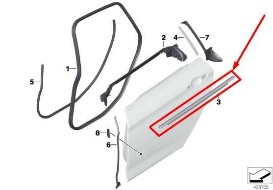 2015-2016 BMW 435i Gran Coupe Rear Left Door Outer Belt Molding 51-35-7-310-197 - Alshned Auto Parts