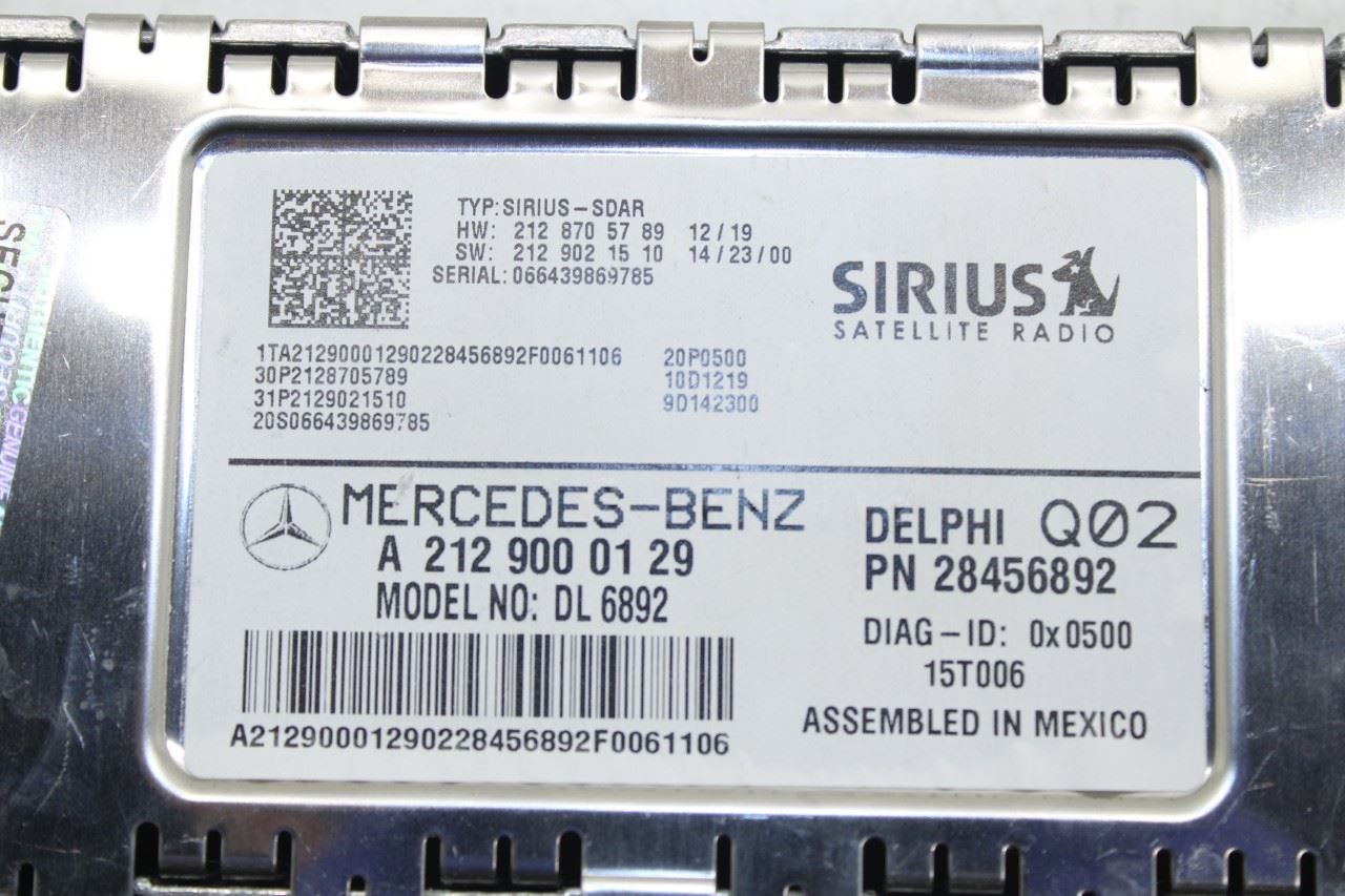 2012-2015 Mercedes-Benz ML350 Sirius Satellite Radio Receiver 212-900-01-29 OEM - Alshned Auto Parts