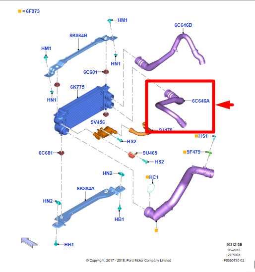 2018-20 Ford F150 XL 2.7L Turbocharger Intercooler Lower Air Hose JL-34-6C646-CA - Alshned Auto Parts