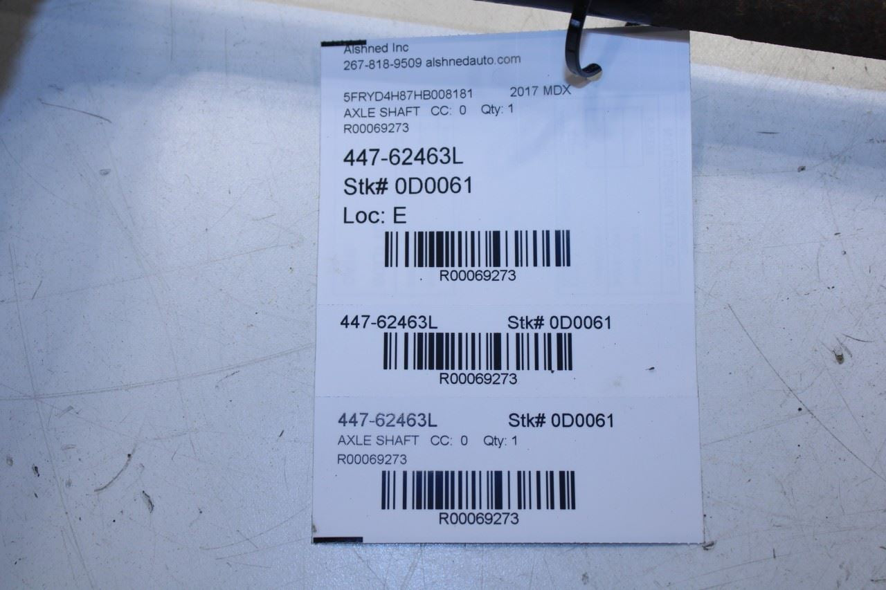 2016-2020 Acura MDX Advance AWD Rear Left CV Axle Drive Half Shaft 42311-TZ6-A11 - Alshned Auto Parts