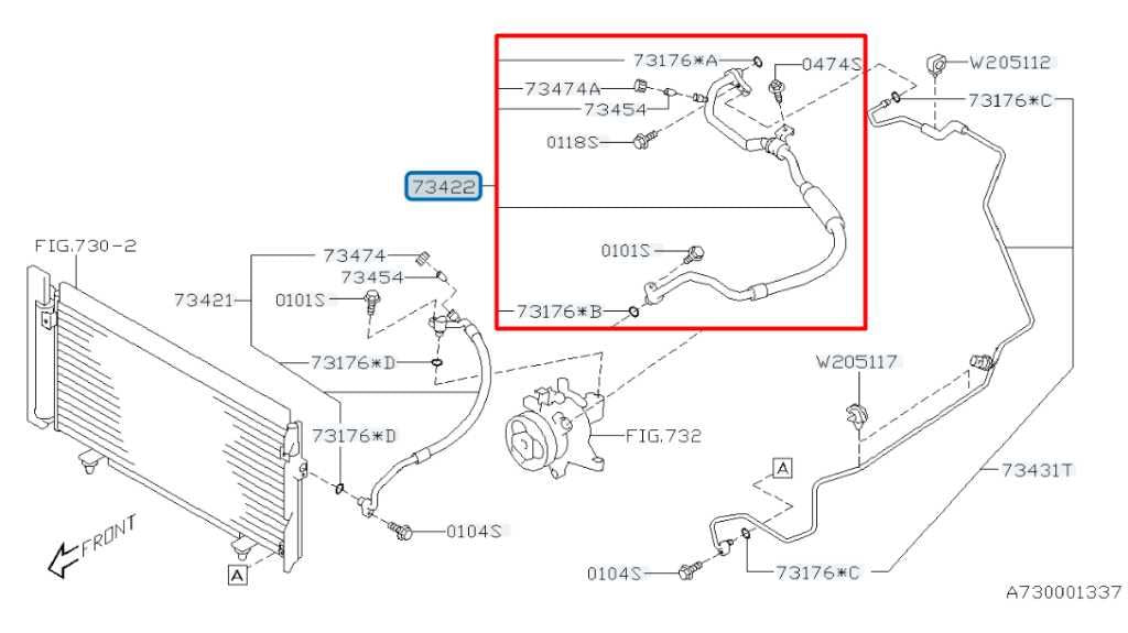 2021 Subaru WRX Premium 2.0L AC Conditioning Suction Hose Tube Pipe 73425VA090 - Alshned Auto Parts