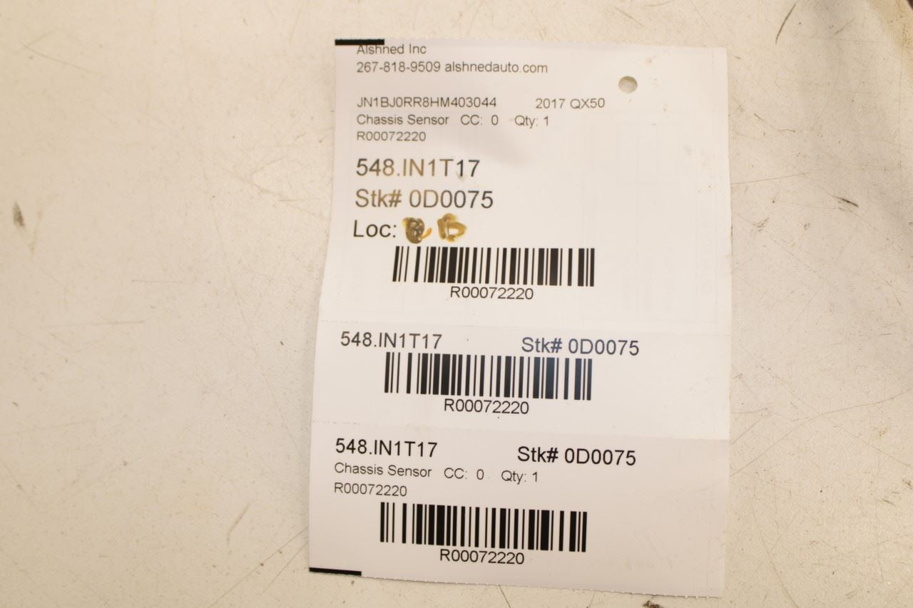 2014-2017 Infiniti QX50 Rear Suspension Height Leveling Sensor 53812-1BA0A OEM - Alshned Auto Parts