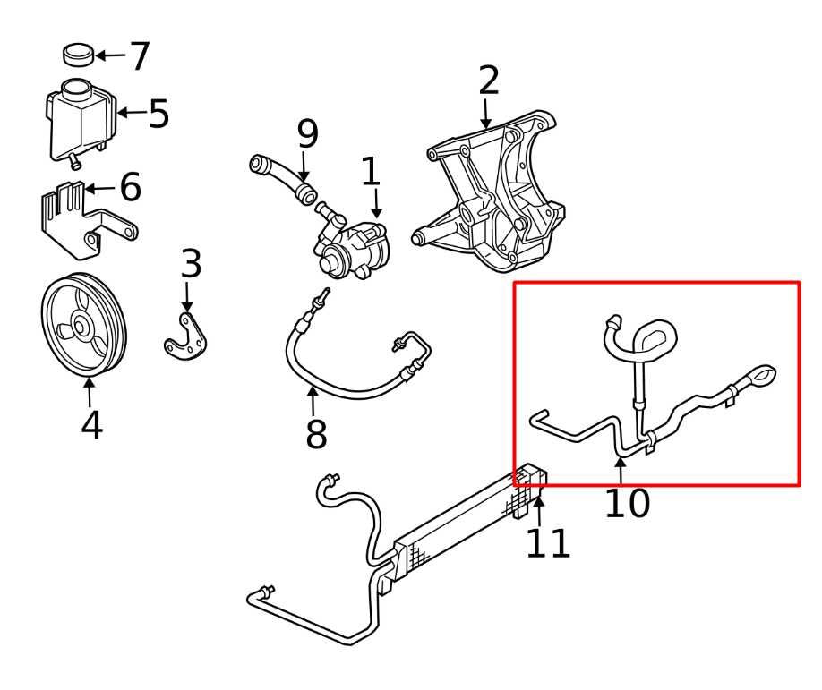 1997-2000 Chevrolet Corvette 5.7L Power Steering Cooler Fluid Line Hose 26047343 - Alshned Auto Parts