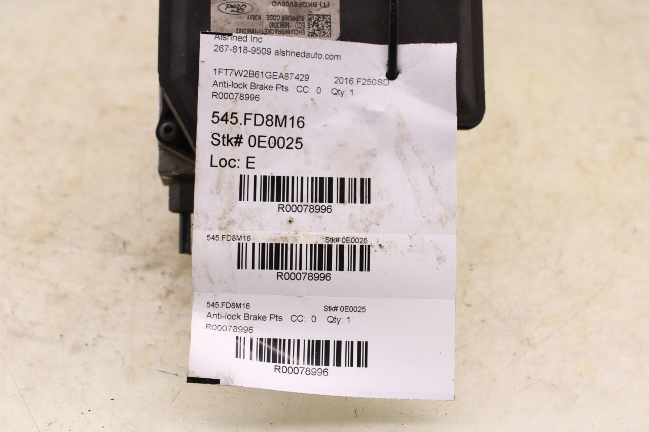 14-16 Ford F250 Lariat ABS Anti Lock Brake Pump Control Module EC34-2C405-CB - Alshned Auto Parts
