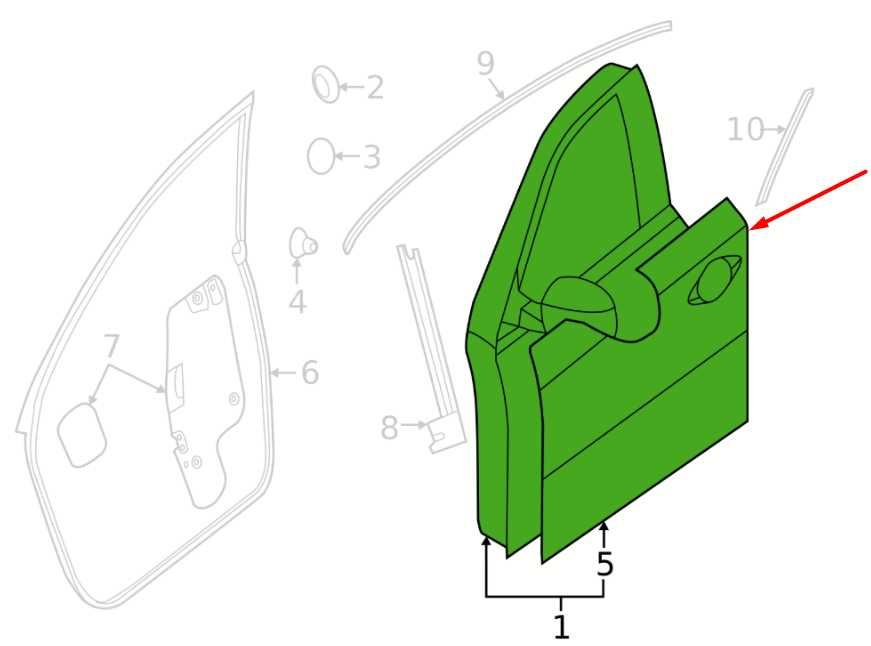 16-20 Infiniti QX60 Front Right Passenger Side Door Shell Panel 80100-3JA1A OEM - Alshned Auto Parts