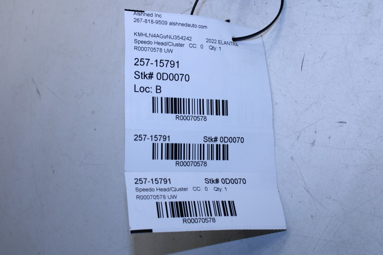 21-23 Hyundai Elantra SEL 2.0L Speedometer Gauge Instrument Cluster 32K Mileage - Alshned Auto Parts