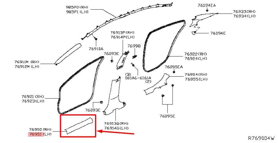 2019-2024 Nissan Altima FR Left Side Door Sill Scuff Plate Trim 769B5-6CA0A OEM - Alshned Auto Parts