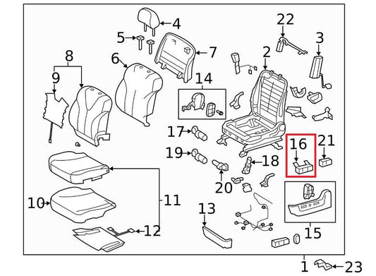 07-11 Toyota Camry LE FR LH Driver Side Power Seat Adjustment Switch 84922-AE010 - Alshned Auto Parts