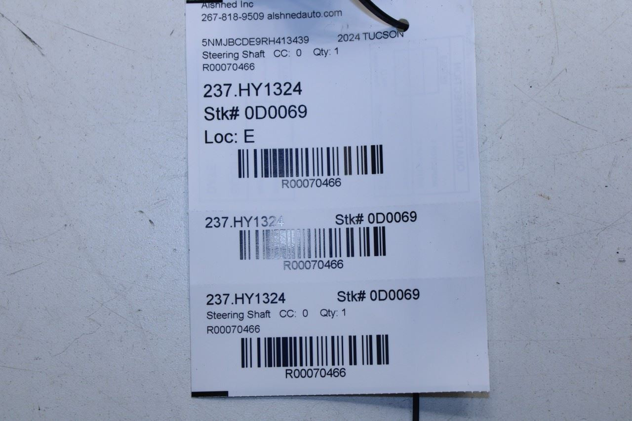 2022-2025 Hyundai Tucson SEL 2.5L AWD Steering Column Intermediate Lower Shaft - Alshned Auto Parts