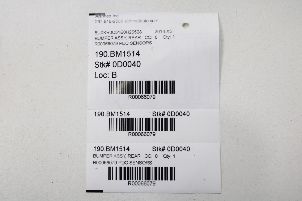 2014-2018 BMW X5 xDrive35i Rear Bumper Wire Harness w/ Park Sensors 9306090 OEM - Alshned Auto Parts
