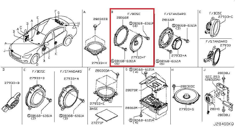 14-24 Infiniti Q50 Premium FR Right and Left Door Bose Audio Speaker 28150-5CA2A - Alshned Auto Parts
