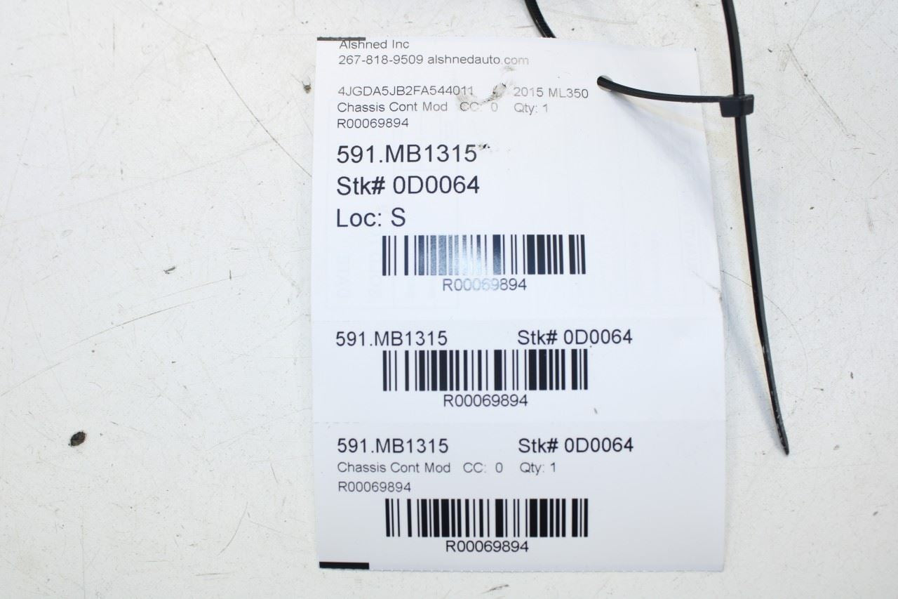 2012-15 Mercedes-Benz ML350 Tire Pressure Monitoring System TPMS Control Module - Alshned Auto Parts