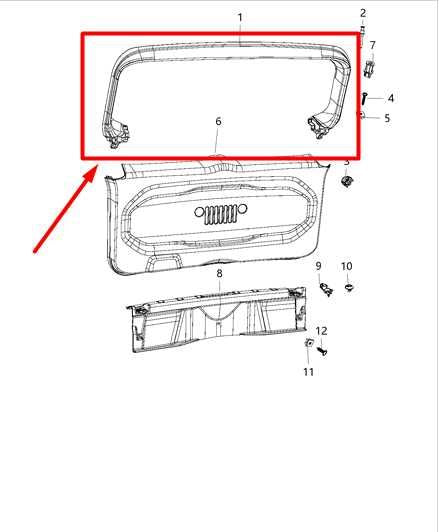 2015-2021 Jeep Renegade Rear Liftgate Upper Trim Cover Panel 6GB28LXHAA OEM - Alshned Auto Parts