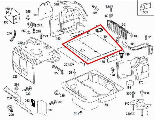 2007-13 Mercedes-Benz S550 Rear Trunk Floor Cargo Liner Cover 2216801242 *ReaD* - Alshned Auto Parts