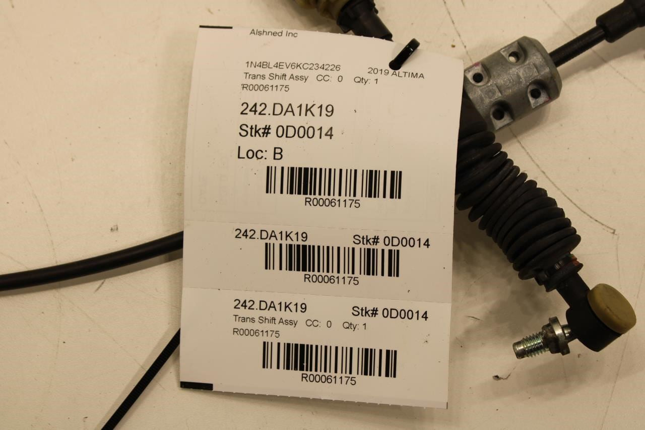 2019-20 Nissan Altima SL 2.5L FWD CVT Transmission Gear Shift Cable 34935-6CA0A - Alshned Auto Parts