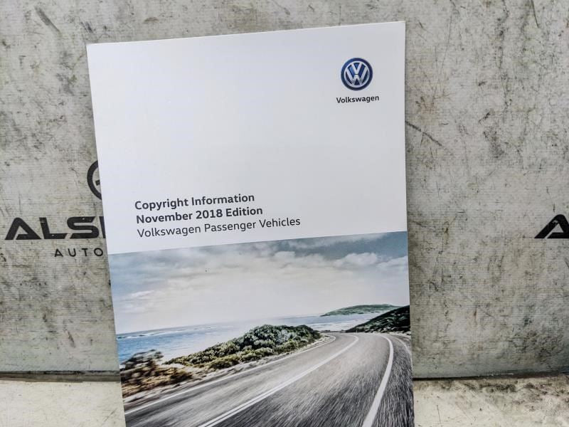 2019 Volkswagen Atlas U.S. Edition Owners Manual Set with Case 3CN012723BE OEM - Alshned Auto Parts