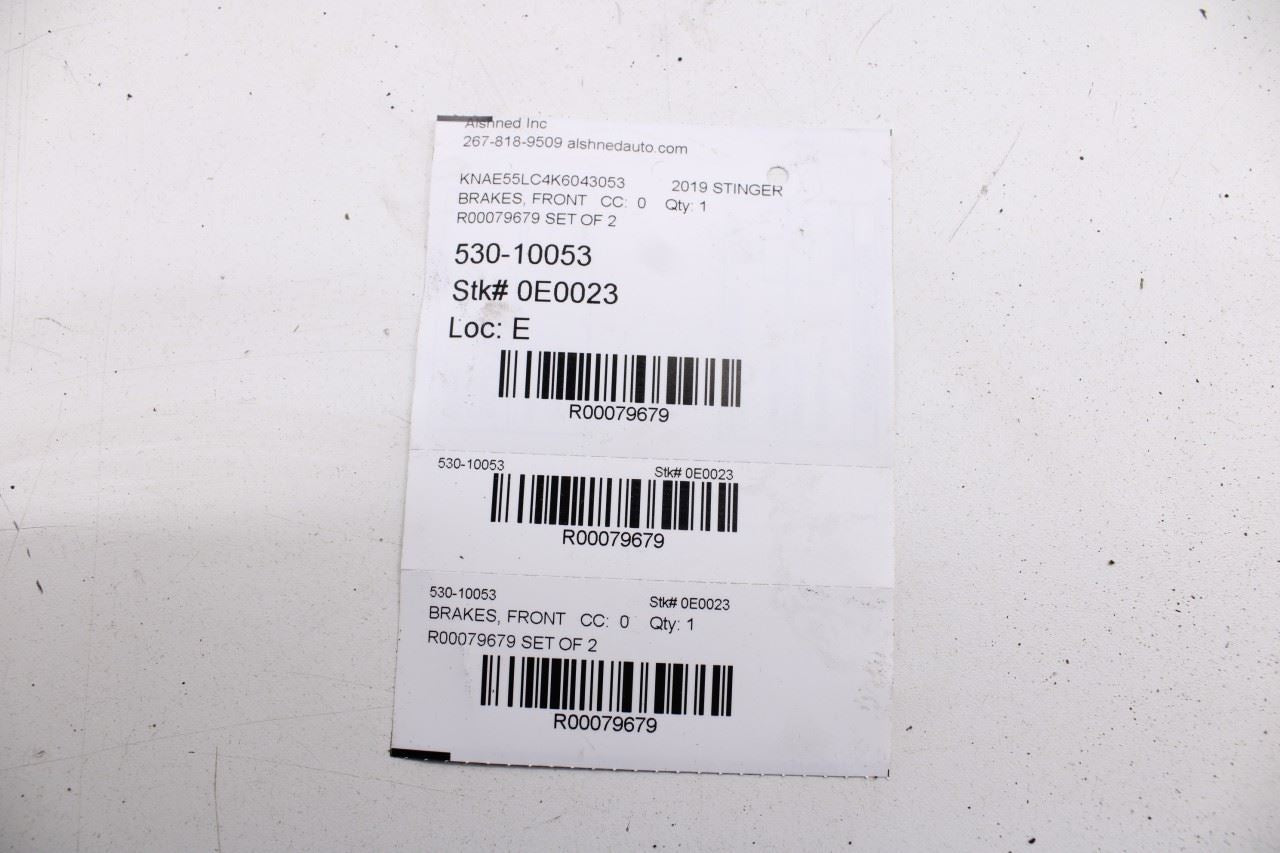 18-23 Kia Stinger GT2 AWD Front Right and Left Side Brake Disc Rotor Brembo Set - Alshned Auto Parts