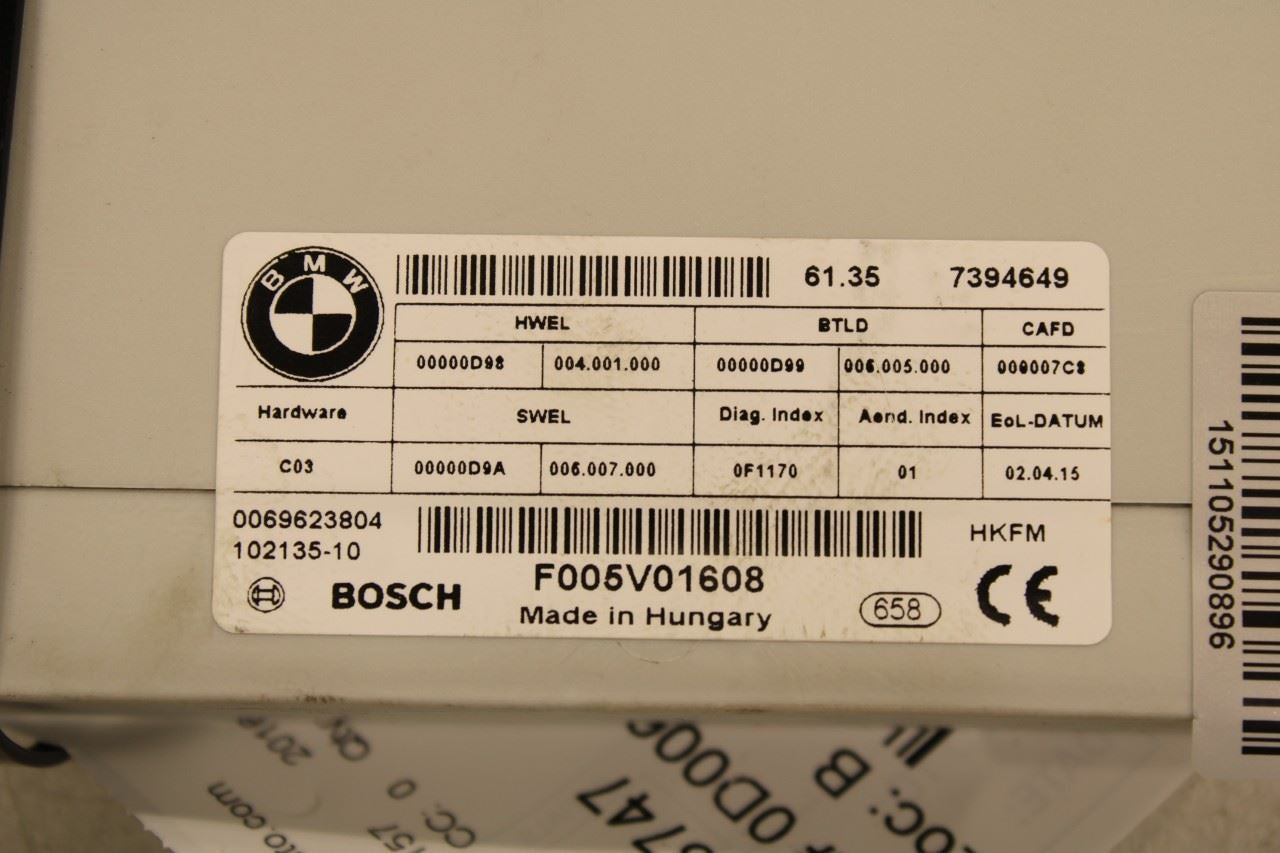 2011-2017 BMW X3 xDrive28i Rear Trunk Lid Liftgate Control Module 61357394649 - Alshned Auto Parts